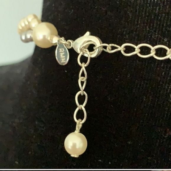 Vintage Multi Strand Fresh Water Faux Pearl Necklace Unique Mid Century Classic - Picture 3 of 16